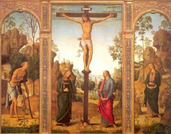 Pietro Perugino : The Crucifixion with the Virgin and Saints